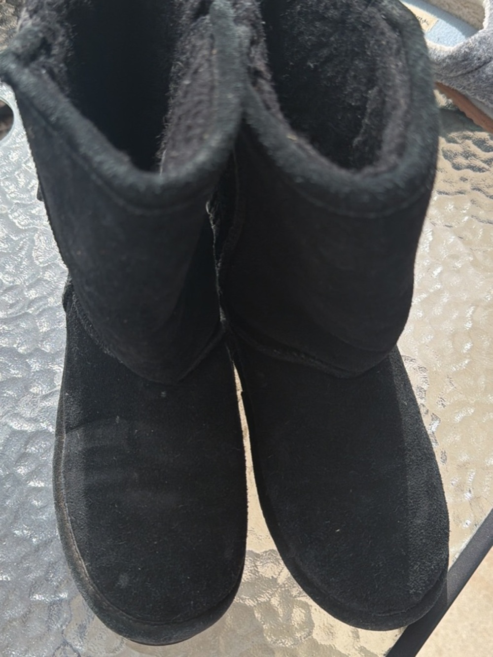 BearPaw Black Winter Suede Boots